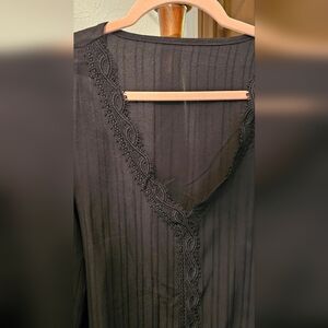 Elegant Black V-Neck Blouse